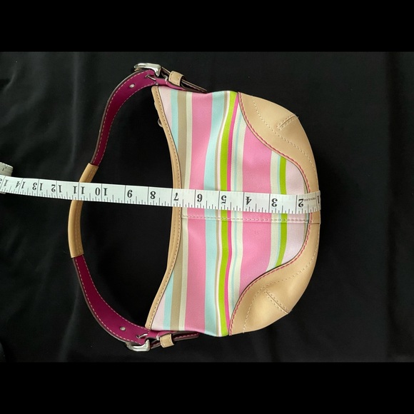 Coach Soho Hampton Striped Hobo Shoulder Bag Authentic - Picture 7 of 7